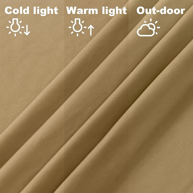 Khaki Arch Backdrop Cover Set of 3 (6FT 6.6FT 7.2FT) Spandex Arch Covers Stretchy Fabric Chiara Backdrop Cover for Metal Arched Frame Tan Arch Stand Covers for Birthday Party Ceremony Decor