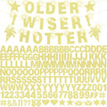 175Pcs DIY Letter Banner Glitter Customizable Banner DIY Happy Birthday Letters 0-9 Numbers Light Rope Kit Custom Personalized Banners Decor Birthday Party Decorations Supplies(Dazzling Champagne Glod)