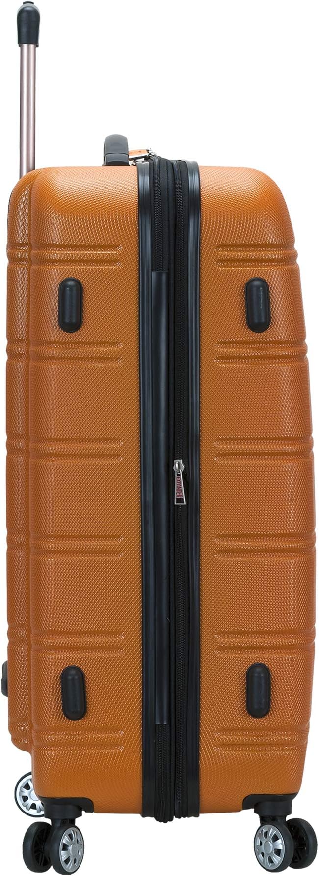 Rockland Melbourne Hardside 2 Piece Expandable Spinner Wheel Luggage Set, (20"/28"), Orange