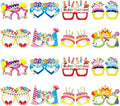 16PCS Happy Birthday Glasses, Birthday Party Paper Eyeglasses Photo Booth Props for Birthdays Party Supplies Decorations