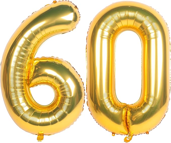 40 Inch gold Number Balloons Helium Foil Mylar Balloon Birthday Party banquet Decoration 60