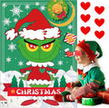 Christmas Games - Pin The Heart Christmas Crafts Games for Kids Families Party, Cute Wall Decor Party Supplies Favors, Indoor Xmas Decorations Home Decor, Xmas Kids Activities Presents