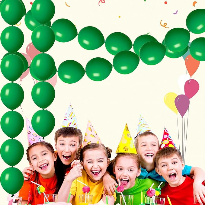 Link Balloons Dark Green 6 Inch 12 Inch Latex Quick Linkale Balloon 160 Pcs for Birthday, Halloween, Christmas, Party Festival Decorations