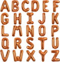 TONIFUL 52 Pieces 16 Inch Orange Letter A-Z Balloons,Custom Phrase Mylar Foil Alphabet Letter DIY Personalized Phrase Banner for Birthday Anniversary Celebration Graduation Party Supplies Decoration