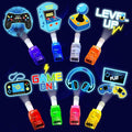 24PCS Video Game Party Favors-LED Finger Lights：Glow-in-the-Dark Light-Up Toys Bulk for Kids,Gamer Birthday Party Decorations Supplies, Party Goodie Bags Stuffers, Classroom Prizes, Fun Gifts