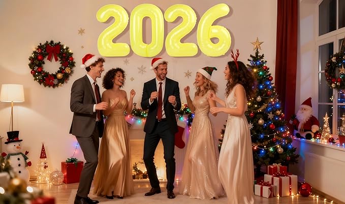 Yellow 2026 Number Balloon 40 Inch, Foil Balloons 2026 New Years Eve Party Supplies, 2026 Yellow 2026 Graduation Decorations, Balloon Suit
