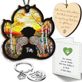 Personalized Angel Dog Memorial Suncatcher, Paw Suncatcher Remembrance Gift, Engraved Pet Memorial Ornament, Pet Sympathy Keychain, Loss of Animal Sympathy Card, Rainbow Bridge Dog Loss Gift