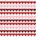 12 PCS Valentines Banner, Hanging Valentines Decor, Pre-Assemble Heart Banner Galentines Day Decorations for Holiday Classroom School Home Backdrop Decor（Red, Pink, Burgundy）