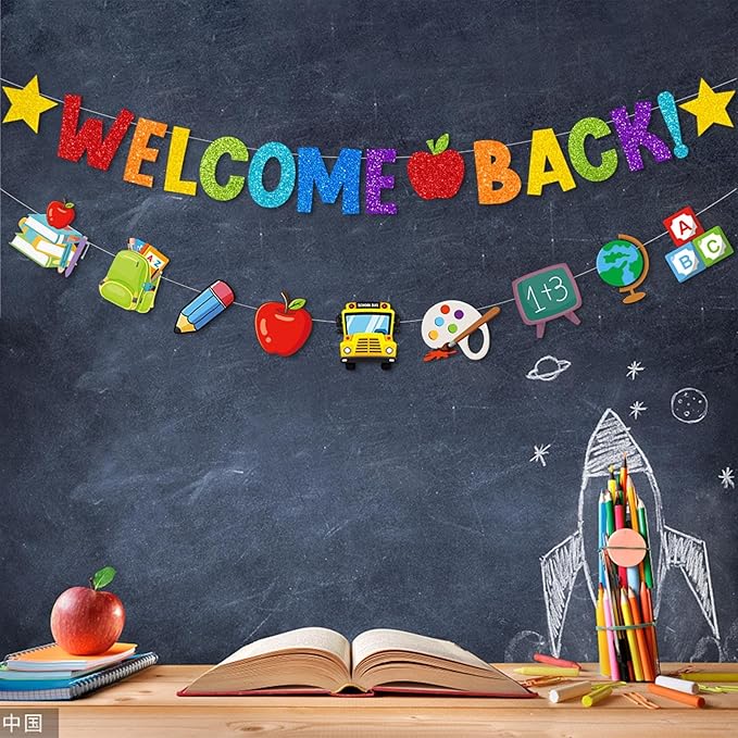 Welcome-Back To School Party-Decorations Supplies-Banner - 2pcs Rainbow Colorful Hanging Swirls Streamers,Kids Boys Girls Kindergarten College High Middle School Ceiling Garland Decor Panduola