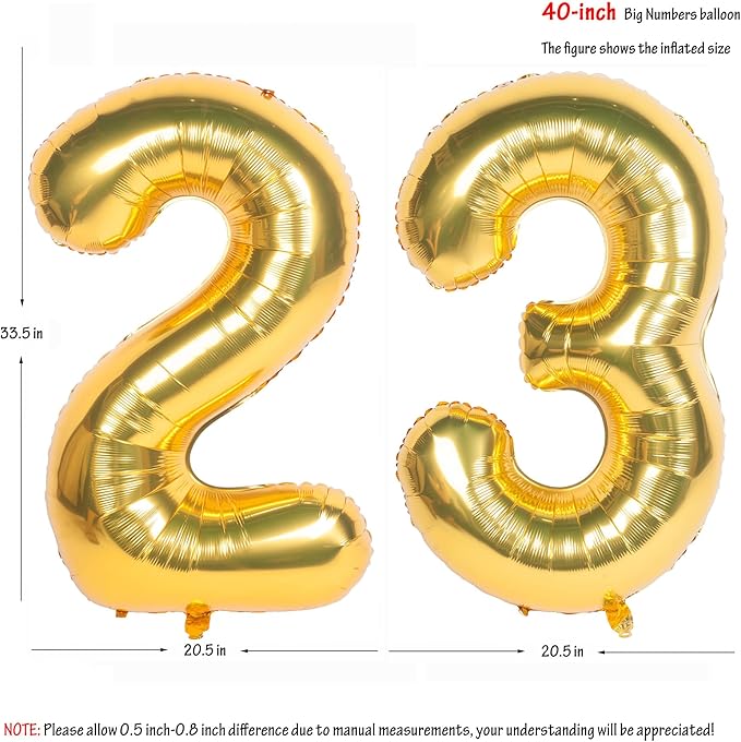 40 Inch gold Number Balloons Helium Foil Mylar Balloon Birthday Party banquet Decoration 23