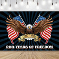 4th of July Independence Day Decorations - Patriotic Decorations Banner American 1776-2026 Anniversary Eagle Background Party Decorations Indoor Outdoor Supplies