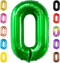 Giant, Dark Green 0 Number Balloons - 40 Inch | 0 Digit Balloon, Number 0 Balloons | Dark Green 0 balloon for Jungle Theme Party Decoration | Dark Green Number 0 balloon, Safari Birthday Decorations