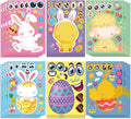 24 PCS Easter Make a Face Stickers for Kids with Chick Bunny Sheep Egg Pattern, Make Your Own Sticker, Easter Stickers for Kids Activitie Party Supplies Exchange Gifts
