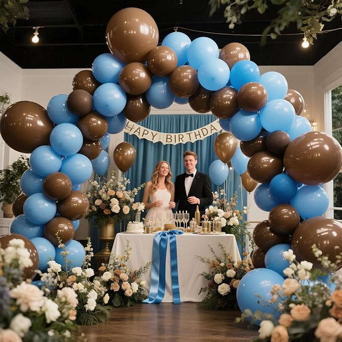 KAWKALSH Brown Balloon Arch Kit 111Pcs 18 12 5 Inch Latex Party Balloons Garland for Birthday Baby Shower Wedding Engagement Anniversary Christmas Party Decorations