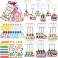 24 Set Happy Birthday Goodie Bags for Kids Happy Birthday Keychain Gifts with Organza Bags and Card for Students Key Chain Classroom Reward Gift Party Goodie Bag Stuffers Gift