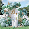 Blue and Green Balloon Arch Kit,122Pcs Sage Green Dusty Blue Matte Neutral Balloons for Boho Wedding Bachelor Party Bridal Baby Shower Engagement Anniversary Graduation Birthday Decorations