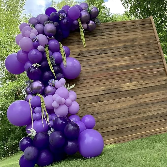 110pcs Dark Purple Balloons 12inch Deep Purple Latex Party Balloons for Halloween, Graduation, Wedding, Birthday, Baby Shower, Anniversary, Valentine's Day Party Decorations