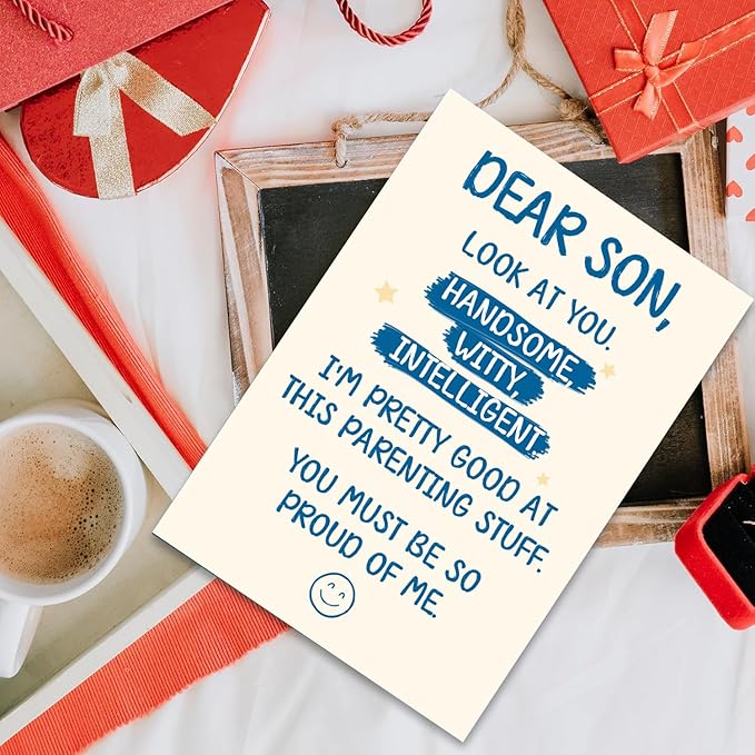 Funny Birthday Card for Son, Happy Birthday Gifts for Son, Humorous Birthday Card Gifts from Mom Dad Parent