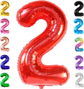 KatchOn, Giant Red Number 2 Balloon - 40 Inch | Mylar Foil 2nd Number Balloons For Happy Birthday Decorations | Red 2 Balloon Number For Anniversary Decorations | Birthday Party Decoration