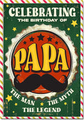Grandpa Birthday Card, Birthday Card for Papa with Seal and Envelope, Papa Cards from Kids, Granddaughter, Grandson