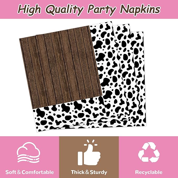 169PCS Cowgirl Plates Party Decorations Western Cowgirl Birthday Party Supplies Wild West Themed Paper Plates and Napkins Cups with Forks Knives and Straws Tableware for 24 Guests