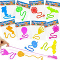 36pcs Halloween Party Favors Sticky Hands, Spider Web Skull Bat Stretchy Sticky Toys For Boys Girls, Birthday Party Supplies, Non Candy Halloween Treats Goodie Bag Stuffers