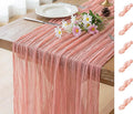 FEXIA 6 Pack Pink Table Runner 35x120 Inches Peach Spring Easter Table Runner for Shower Wedding Party First Communion Centerpiece Engagement Boho Table Decoration