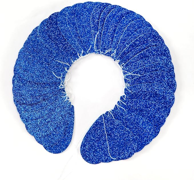 Royal Blue Party-Decoration Heart Garland - 52ft 21st Birthday Bachelorette Hanging Backdrop Streamers,Graduation Engagement Wedding Christmas Banner Decor Supplies Lasting Surprise