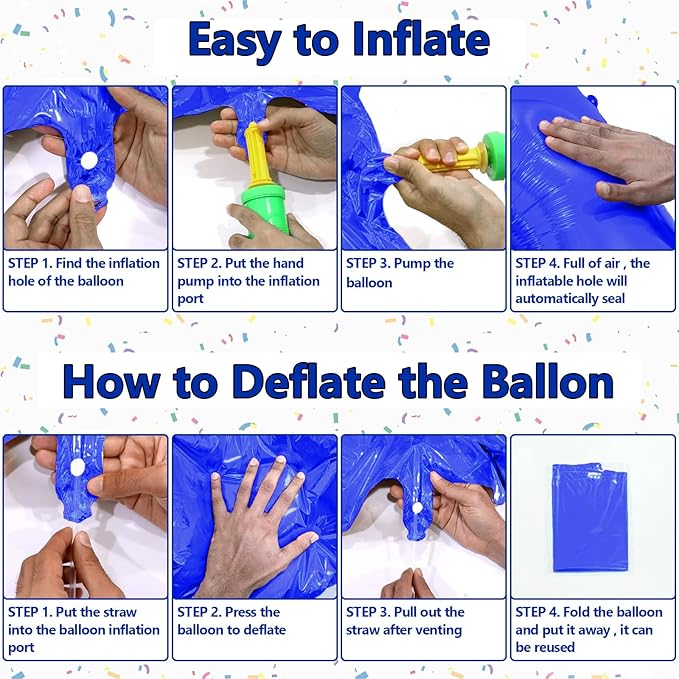 Number Balloons Navy Blue Balloons - Giant Number 80 Balloon, Blue 80th Number Balloon Birthday Decorations for Men