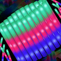 200 PCS LED Foam Sticks, Bulk Glow Sticks, Foam Glow Sticks for Wedding with 3 Modes Colorful Flashing, Glow in the Dark Party Supplies for Wedding, Raves, Concert, Sporting Events