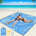 WIWIGO Beach Blanket Waterproof Sandproof Beach Mat 79" X 83"/10'x9'for 2-8 Adults Quick Drying Outdoor Picnic Mat Beach Accessories for Travel, Camping, Hiking