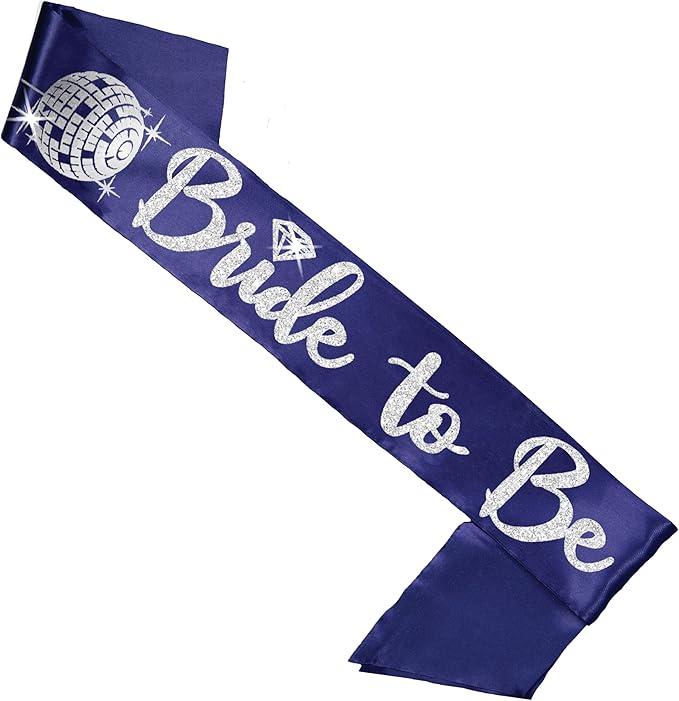 RhinestoneSash Something Blue for Bride - Navy Bridal Party Sash - Denim and Diamonds Bachelorette Party
