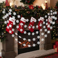 Oudain 4 Pcs Christmas Snowflake Felt Garland Party Decorations 13 ft Winter Christmas Wonderland New Year Party Holiday Decor