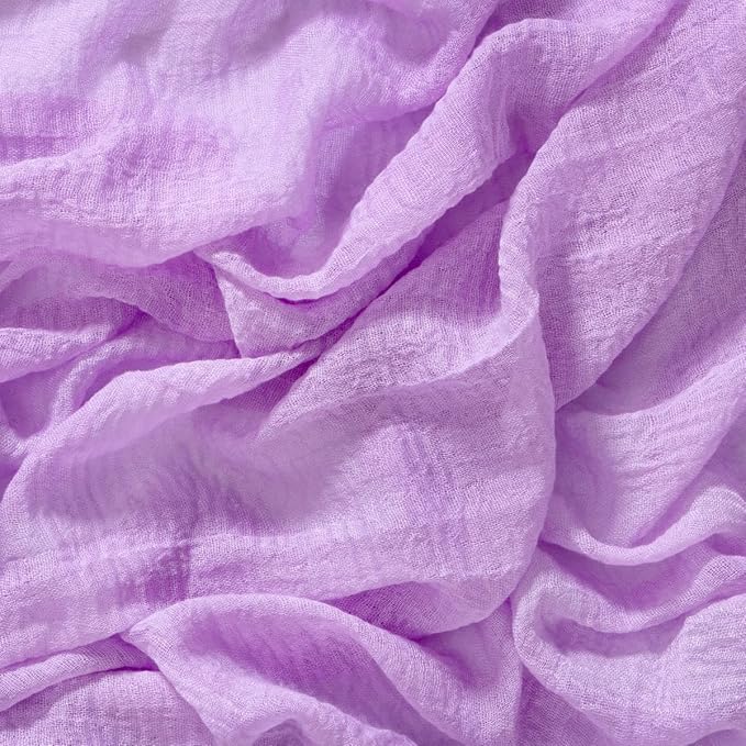 Socomi 3pcs Lilac Purple Easter Spring Cheesecloth Table Runner Gauze 120 Inch Rustic Boho Cheese Cloth Runner for Wedding Party Baby Bridal Shower Centerpiece Decoration Holiday Home Decorations