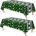 OHOME St Patricks Day Decorations - 2 PCS Shamrock Tablecloth | St Patricks Day Party Favors Supplies Decor Indoor Outdoor - St Patrick's Day Table Runner Covers Backdrop Banner for Home Kitchen