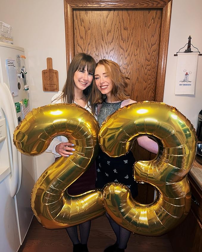 Gold Number 3 Balloon 40 Inch, 3 Balloon Number, 3rd Birthday Decorations, Gold Party Supplies for Boys Girls