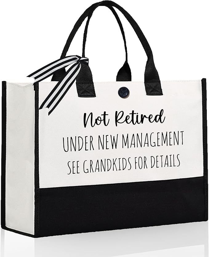 Afterprints Retirement Gift for Woman, Funny Retirement Canvas Tote Bag, Retirement Gifts for Women 2026, Retirement Gifts for Coworker, Grandma, Mom, Friend, Teacher, Nurse, Doctor