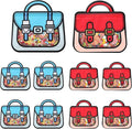 Lati 24PCS Birthday Party Favors Goodie Bags - Cartoon Style Durable Plastics Gift with Handles for Candy Treats,Events (Classroom Bags, Large)
