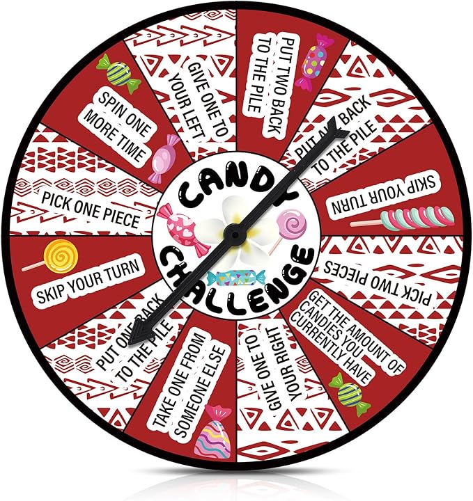 Soulchen Candy Challenge Game Spinner Spring Party Supplies Holiday Festival Game Cartoon Themed Birthday Party Favors Decoration for Boys Girls Teen Adult Family(Ocean Girl)