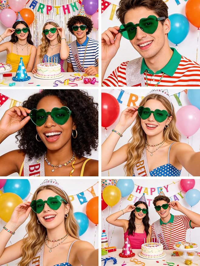12/20Pcs Heart Shaped Sunglasses for Women, Party Favors Glasses for Wedding, Galentines, Valentines Decorations