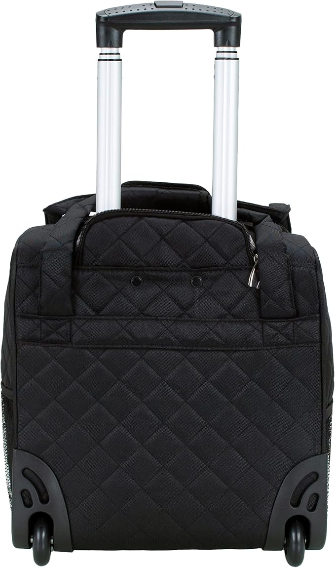 Rockland Melrose Upright Wheeled Underseater Carry-On Luggage, Black