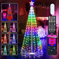 Smart Christmas Cone Tree LED Light, 6ft 265 LEDs Music Sync with Remote APP and Local Control, Pattern and Text Displayable, 16 Million Colors LED Light Show Tree for Indoor Outdoor Decorations