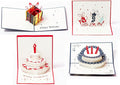 3D Pop Up Happy Birthday Gift Greeting Cards for Kids. Set of 4-Assortment Pack (4 Pack- Assorted)