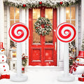 1 Pcs Christmas Inflatable Outdoor Decorations 4 FT Christmas Candy Inflatable Column Decoration for Winter Xmas Lawn Yard Garden Home Decor