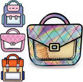 20 Pack Gift Bags for Kids Birthday Party Supplies - Bulk Goodie Bag for Candy, Snacks, or Favors with Resealable Ziplock Seal (Holographic/Small)