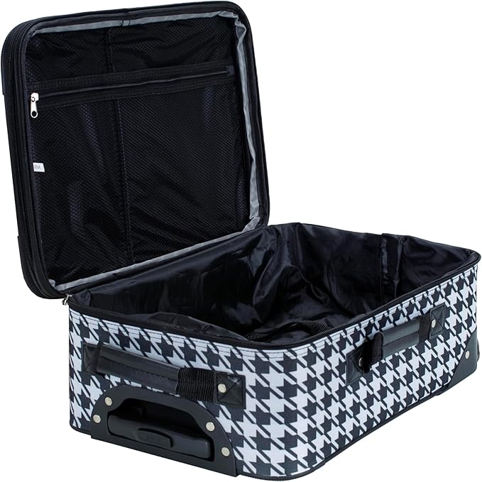 Rockland Fashion Softside 2 Piece Luggage Set, Expandable, (14" Tote/19" Upright), Kensington