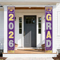 OHOME Graduation Decorations 2026 - Purple Gold Congrats Grad Porch Banner for Graduation Party Decorations - Class of 2026 - Party Favors Supplies Backdrop Yard Signs Decor (Purple)