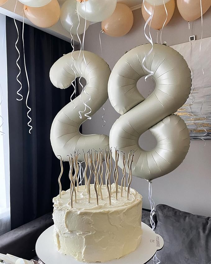 Cream Number 9 Balloon 40 Inch, 9 Balloon Number, 9th Birthday Decorations, Cream Party Supplies for Boys Girls