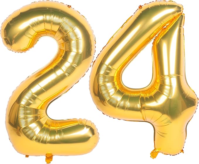 40 Inch gold Number Balloons Helium Foil Mylar Balloon Birthday Party banquet Decoration 24
