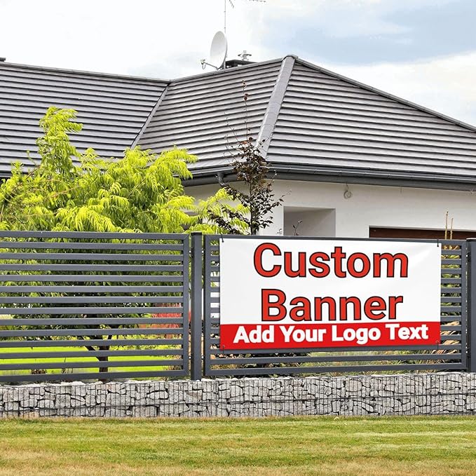 Custom Banners Personalized Banner Signs Your Design Here for Party Birthday Graduation Wedding Event Decoration 24×47 Inches